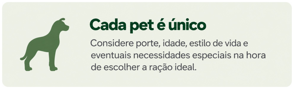 5.1- Como escolher a ração ideal para o seu pet cada pet é único