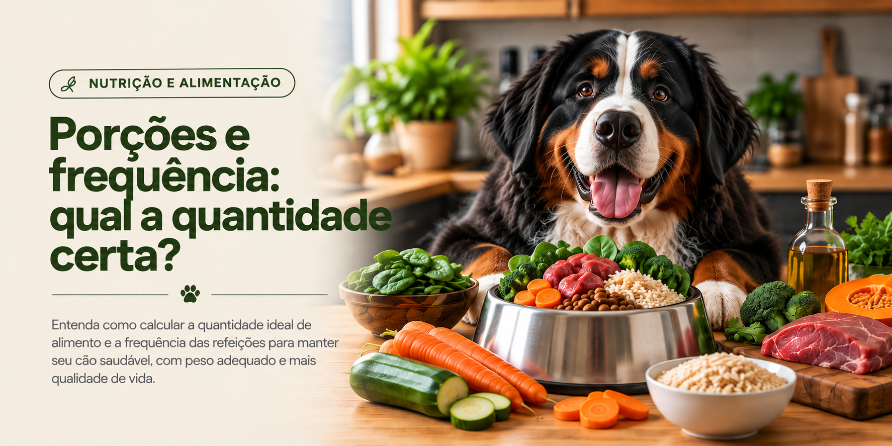 banner porções e frequência qual a quantidade certa